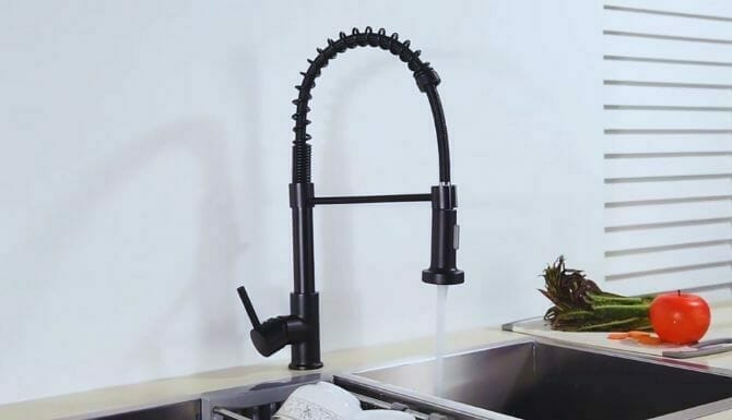 Deck mounted kitchen faucet